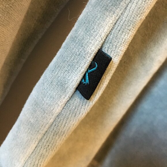 Sage Leopards & Roses Soft Terry Flower Embroidered Velour Sweater - Picture 7 of 15